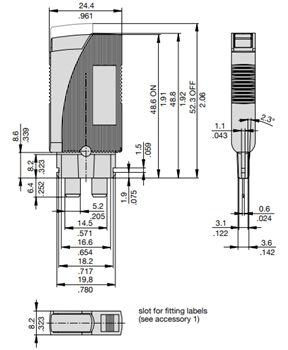 Mechanical Drawing - E-T-A Circuit Breakers X1180 Circuit Breaker & Terminal Block Kits